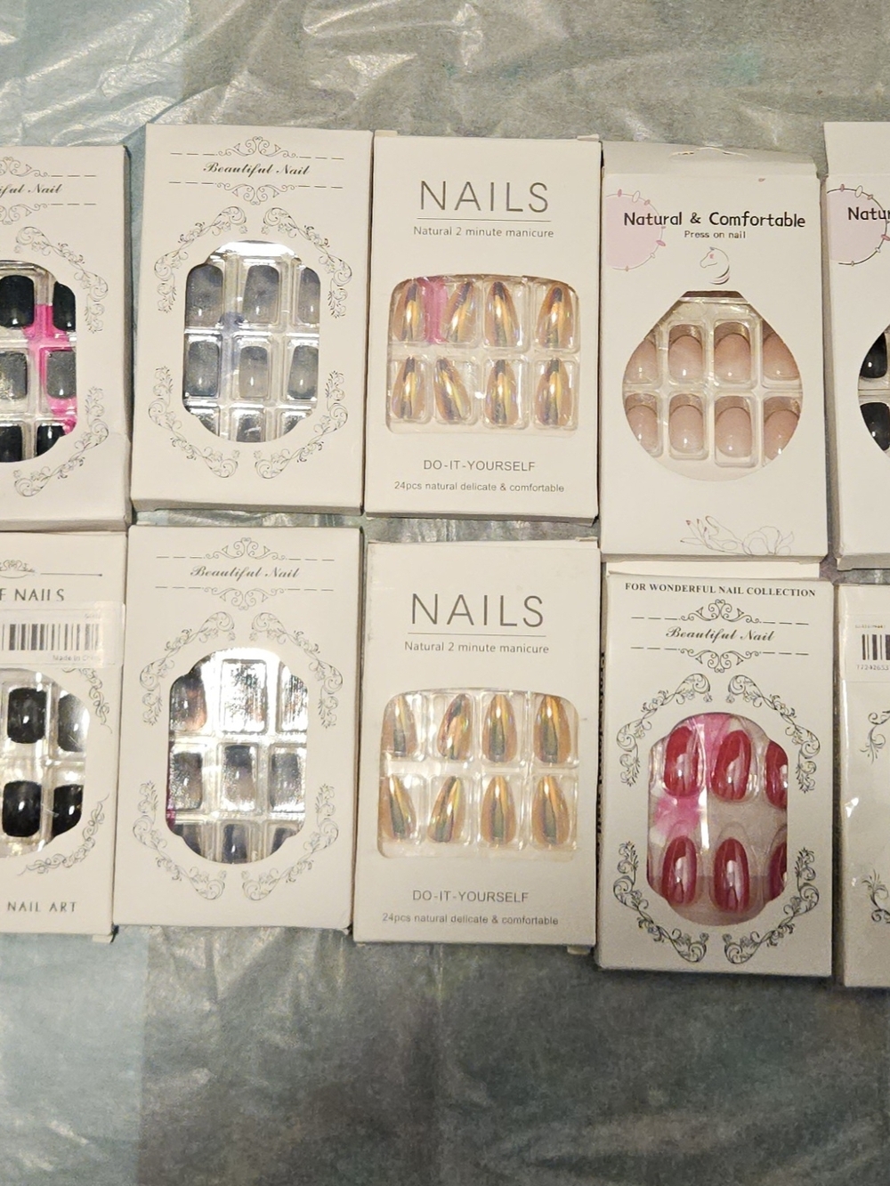 Assorted Press-On Nail Sets Lot (16 Sets)